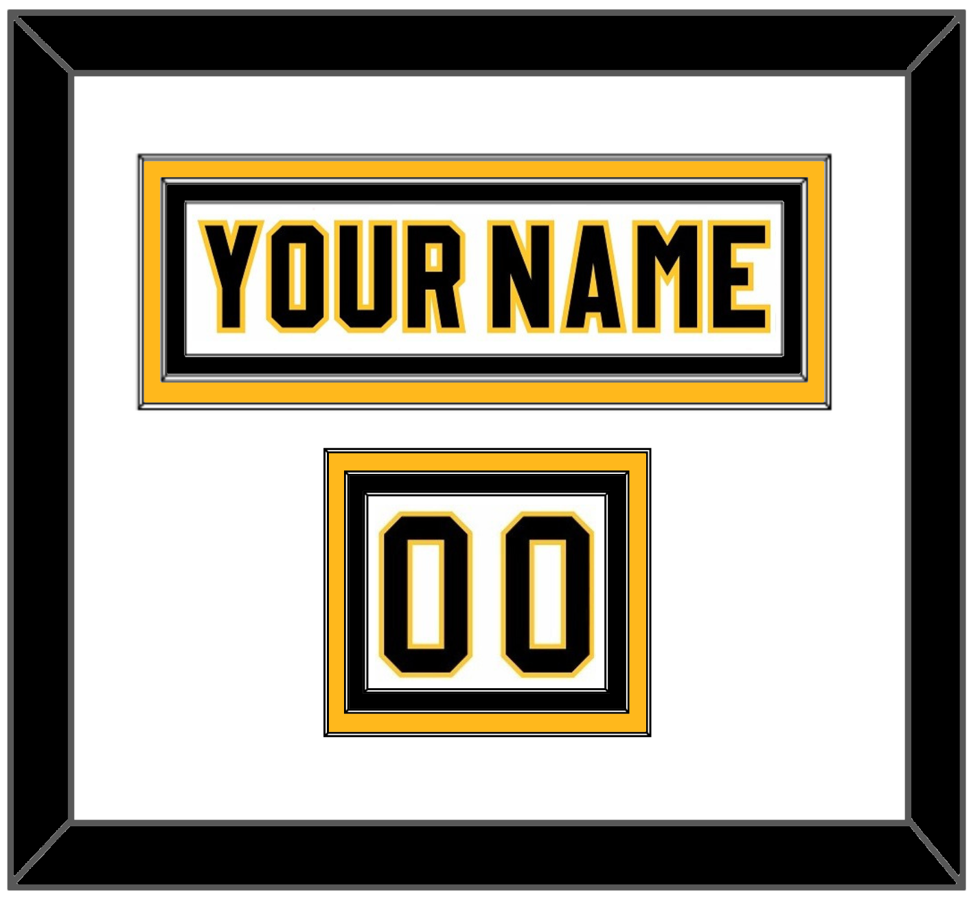 Pittsburgh Nameplate & Number (Shoulder) - Home White (1980-1981) - Premier Tier 1