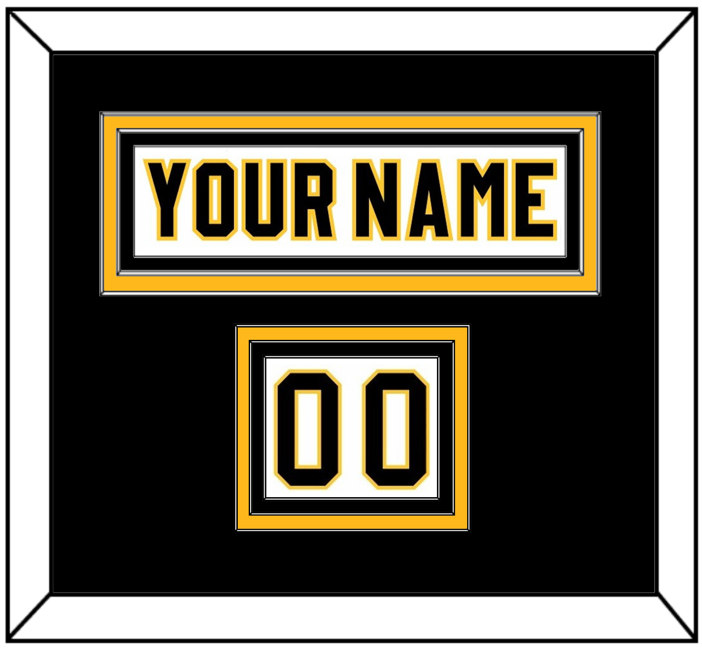 Pittsburgh Nameplate & Number (Shoulder) - Home White (1980-1981) - Premier Tier 2