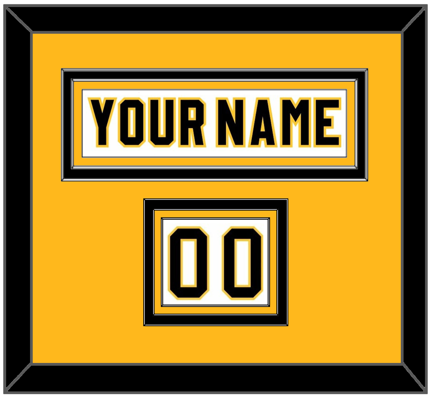 Pittsburgh Nameplate & Number (Shoulder) - Home White (1980-1981) - Premier Tier 3