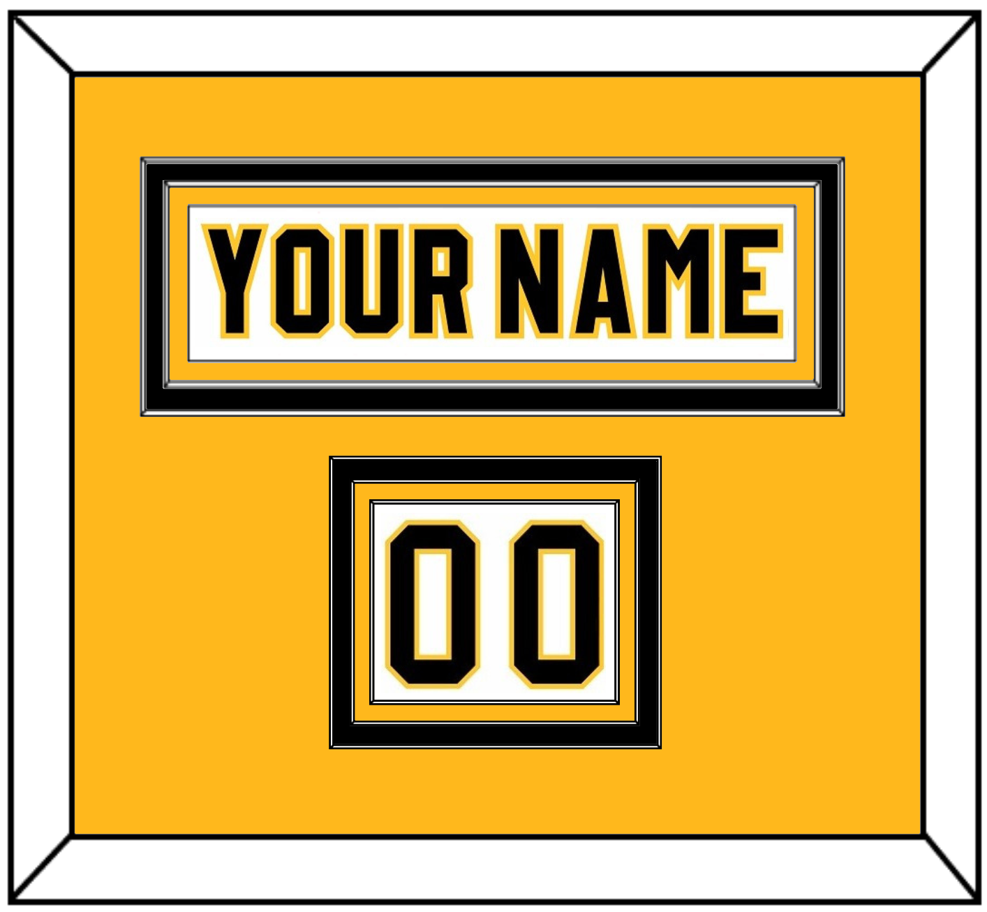 Pittsburgh Nameplate & Number (Shoulder) - Home White (1980-1981) - Premier Tier 3
