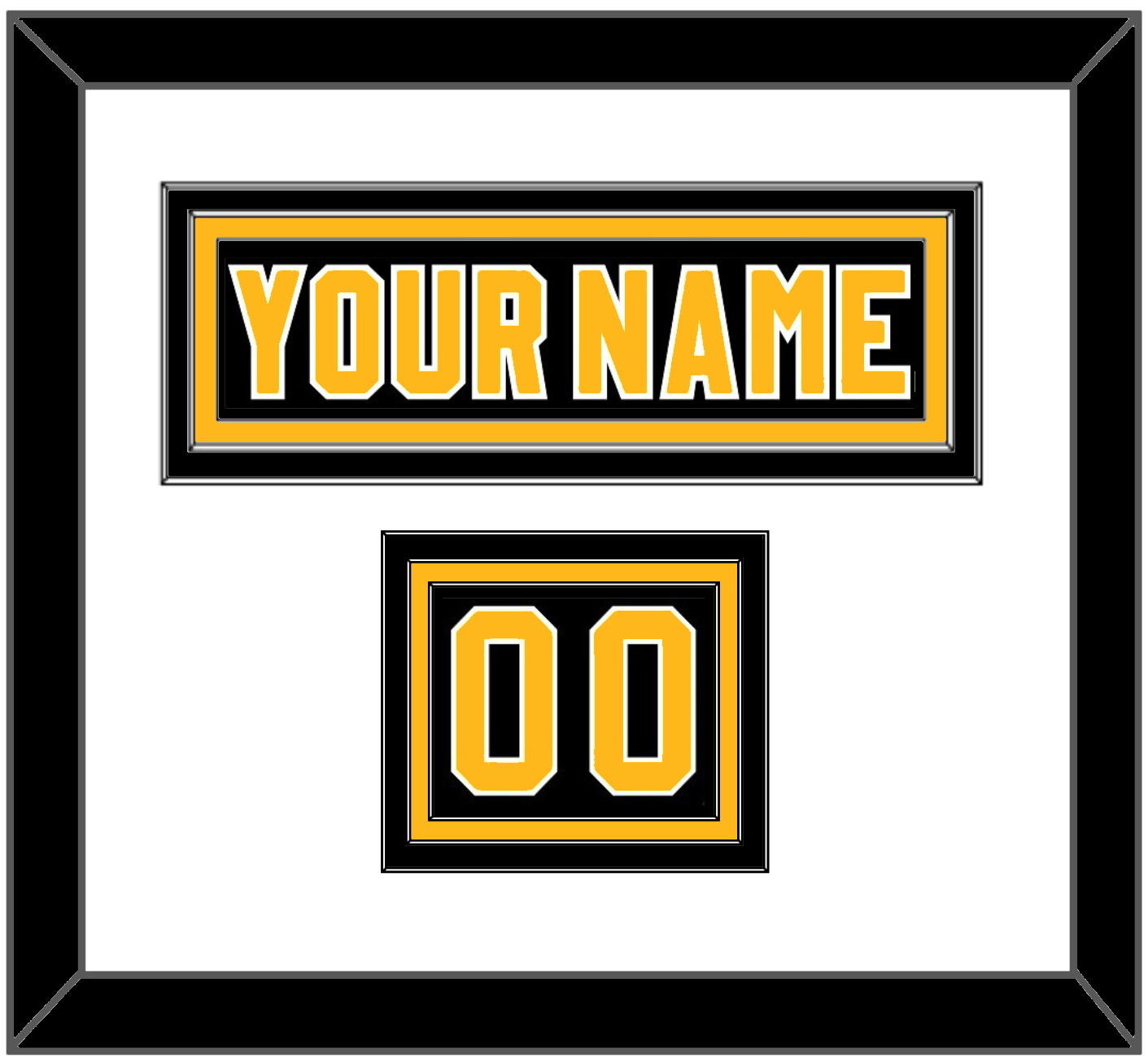 Pittsburgh Nameplate & Number (Shoulder) - Road Black (1980-1981) - Premier Tier 1