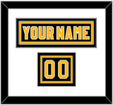 Pittsburgh Nameplate & Number (Shoulder) - Road Black (1980-1981) - Triple Mat 1