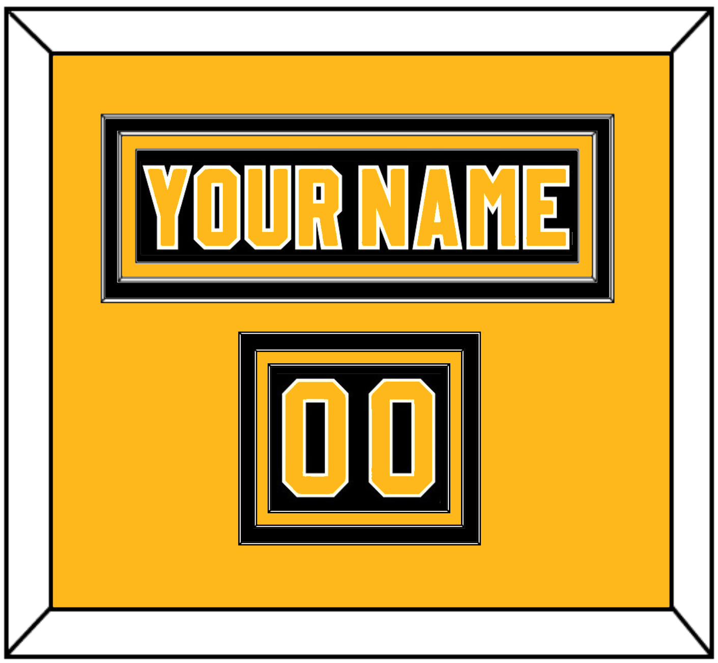 Pittsburgh Nameplate & Number (Shoulder) - Road Black (1980-1981) - Premier Tier 2