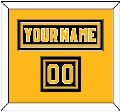 Pittsburgh Nameplate & Number (Shoulder) - Road Black (1980-1981) - Premier Tier 2