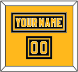Pittsburgh Nameplate & Number (Shoulder) - Road Black (1980-1981) - Triple Mat 2