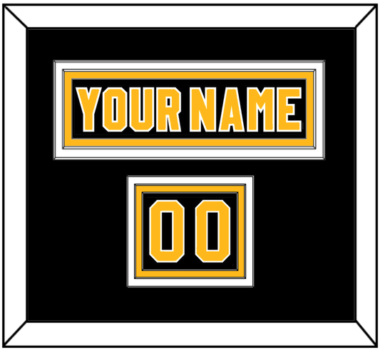 Pittsburgh Nameplate & Number (Shoulder) - Road Black (1980-1981) - Premier Tier 3