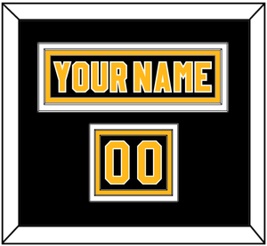 Pittsburgh Nameplate & Number (Shoulder) - Road Black (1980-1981) - Triple Mat 3