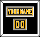 Pittsburgh Nameplate & Number (Shoulder) - Road Black (1980-1981) - Triple Mat 3