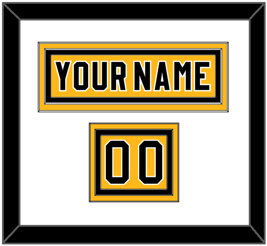 Pittsburgh Nameplate & Number (Shoulder) - Alternate Gold (1980-1981) - Premier Tier 1