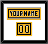 Pittsburgh Nameplate & Number (Shoulder) - Alternate Gold (1980-1981) - Triple Mat 1