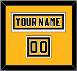 Pittsburgh Nameplate & Number (Shoulder) - Alternate Gold (1980-1981) - Double Mat 2