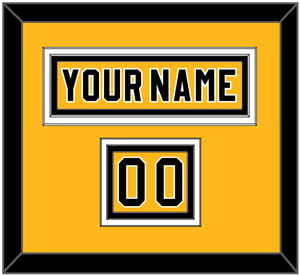 Pittsburgh Nameplate & Number (Shoulder) - Alternate Gold (1980-1981) - Triple Mat 2