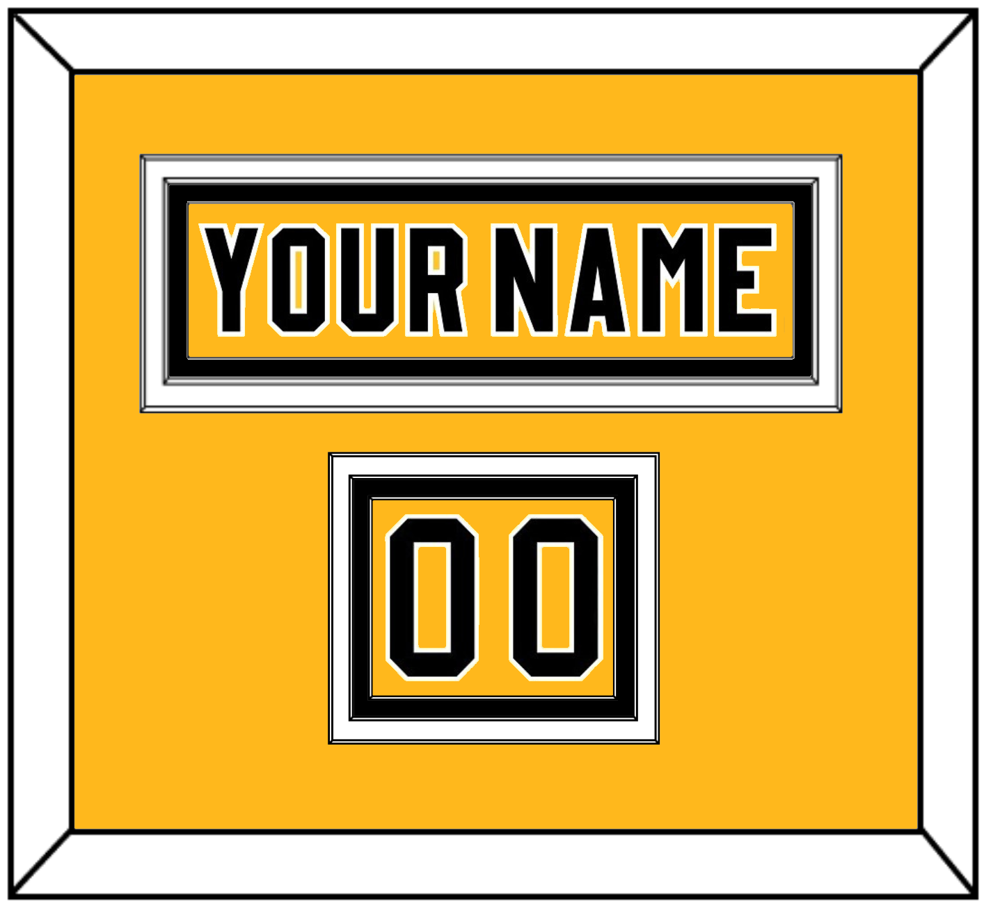Pittsburgh Nameplate & Number (Shoulder) - Alternate Gold (1980-1981) - Signature Tier 2