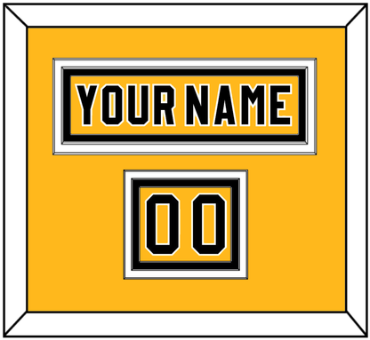 Pittsburgh Nameplate & Number (Shoulder) - Alternate Gold (1980-1981) - Signature Tier 2