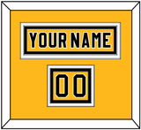 Pittsburgh Nameplate & Number (Shoulder) - Alternate Gold (1980-1981) - Double Mat 2