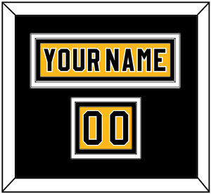 Pittsburgh Nameplate & Number (Shoulder) - Alternate Gold (1980-1981) - Triple Mat 3