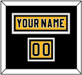 Pittsburgh Nameplate & Number (Shoulder) - Alternate Gold (1980-1981) - Triple Mat 3