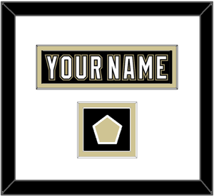 Pittsburgh Nameplate & Logo Patch - Black Jersey (2000-2007) - Double Mat 1