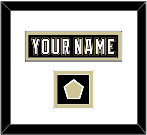 Pittsburgh Nameplate & Logo Patch - Black Jersey (2000-2007) - Double Mat 1