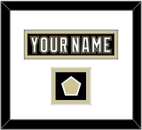 Pittsburgh Nameplate & Logo Patch - Black Jersey (2000-2007) - Double Mat 1