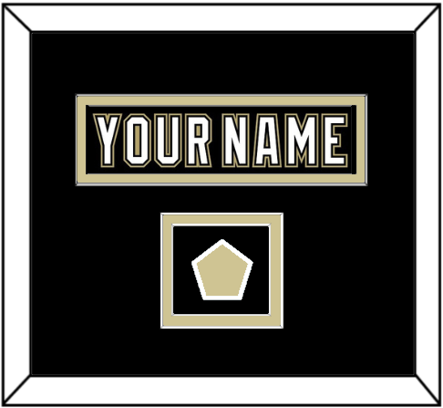 Pittsburgh Nameplate & Logo Patch - Black Jersey (2000-2007) - Signature Tier 2