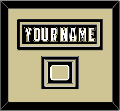 Pittsburgh Nameplate & Logo Patch - Black Jersey (2000-2007) - Triple Mat 2