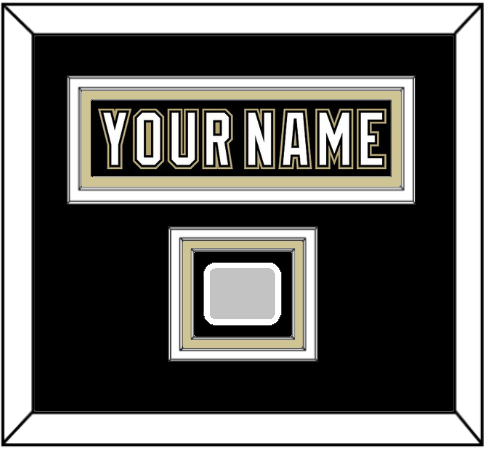 Pittsburgh Nameplate & Logo Patch - Black Jersey (2000-2007) - Triple Mat 3