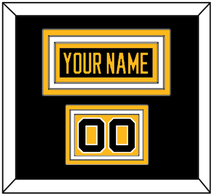 Pittsburgh Nameplate & Number (Shoulder) - Home Black - Premier Tier 2