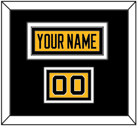 Pittsburgh Nameplate & Number (Shoulder) - Alternate Gold (2018-2021) - Triple Mat 3