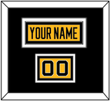 Pittsburgh Nameplate & Number (Shoulder) - Alternate Gold (2018-2021) - Triple Mat 3