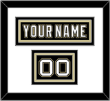 Pittsburgh Nameplate & Number (Shoulder) - Home Black (2007-2016) - Triple Mat 1