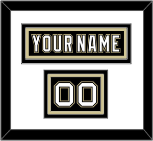 Pittsburgh Nameplate & Number (Shoulder) - Black Jersey (2000-2007) - Triple Mat 1