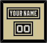 Pittsburgh Nameplate & Number (Shoulder) - Home Black (2007-2016) - Triple Mat 2