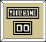 Pittsburgh Nameplate & Number (Shoulder) - Home Black (2007-2016) - Triple Mat 2