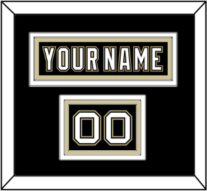 Pittsburgh Nameplate & Number (Shoulder) - Black Jersey (2000-2007) - Triple Mat 3