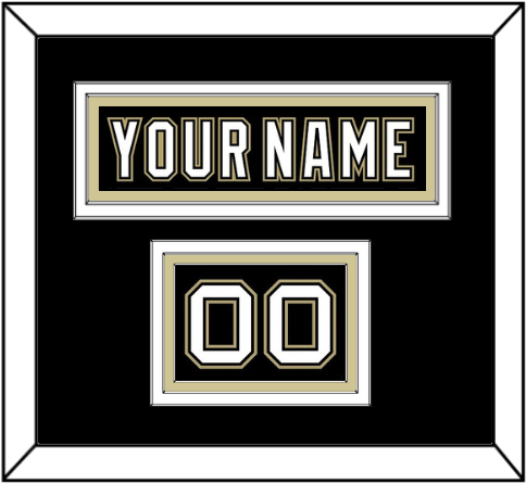 Pittsburgh Nameplate & Number (Shoulder) - Black Jersey (2000-2007) - Triple Mat 3