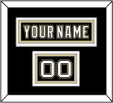 Pittsburgh Nameplate & Number (Shoulder) - Home Black (2007-2016) - Triple Mat 3