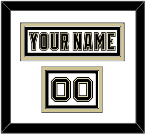 Pittsburgh Nameplate & Number (Shoulder) - Road White (2007-2016) - Triple Mat 1