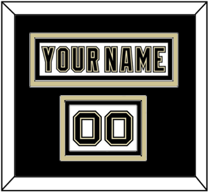 Pittsburgh Nameplate & Number (Shoulder) - White Jersey (2002-2007) - Triple Mat 3