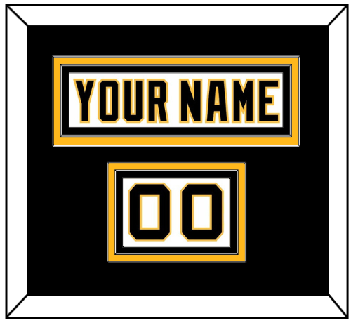 Pittsburgh Nameplate & Number (Shoulder) - Home White (1992-2002) - Premier Tier 2