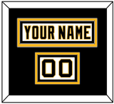 Pittsburgh Nameplate & Number (Shoulder) - Home White (1992-2002) - Triple Mat 2