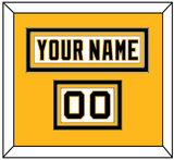 Pittsburgh Nameplate & Number (Shoulder) - Home White (1992-2002) - Triple Mat 3