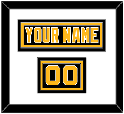 Pittsburgh Nameplate & Number (Shoulder) - Road Black (1992-1997) - Premier Tier 1