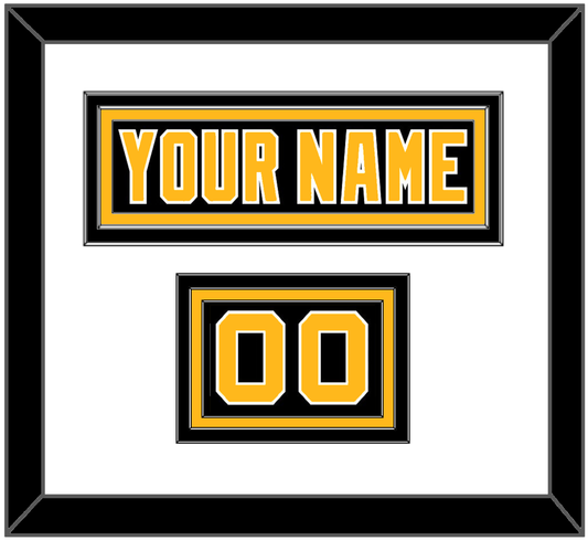 Pittsburgh Nameplate & Number (Shoulder) - Road Black (1992-1997) - Premier Tier 1