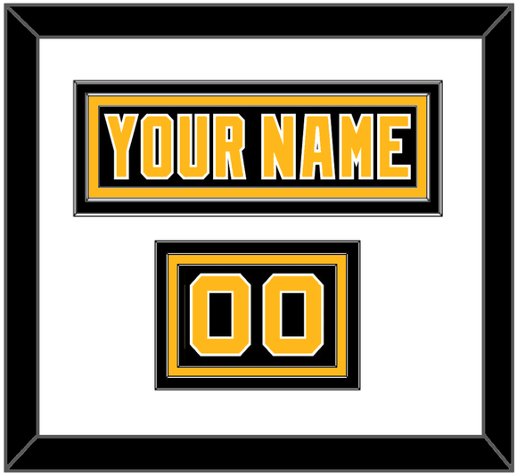 Pittsburgh Nameplate & Number (Shoulder) - Road Black (1992-1997) - Triple Mat 1