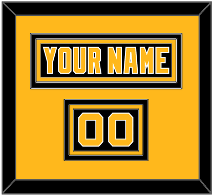 Pittsburgh Nameplate & Number (Shoulder) - Road Black (1992-1997) - Premier Tier 2