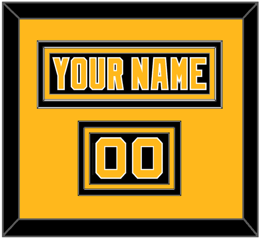 Pittsburgh Nameplate & Number (Shoulder) - Road Black (1992-1997) - Premier Tier 2