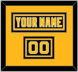 Pittsburgh Nameplate & Number (Shoulder) - Road Black (1992-1997) - Triple Mat 2