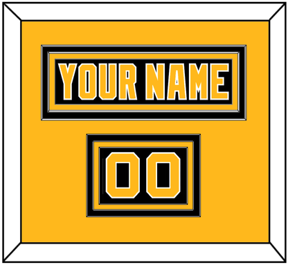 Pittsburgh Nameplate & Number (Shoulder) - Road Black (1992-1997) - Premier Tier 2