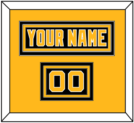 Pittsburgh Nameplate & Number (Shoulder) - Road Black (1992-1997) - Premier Tier 2